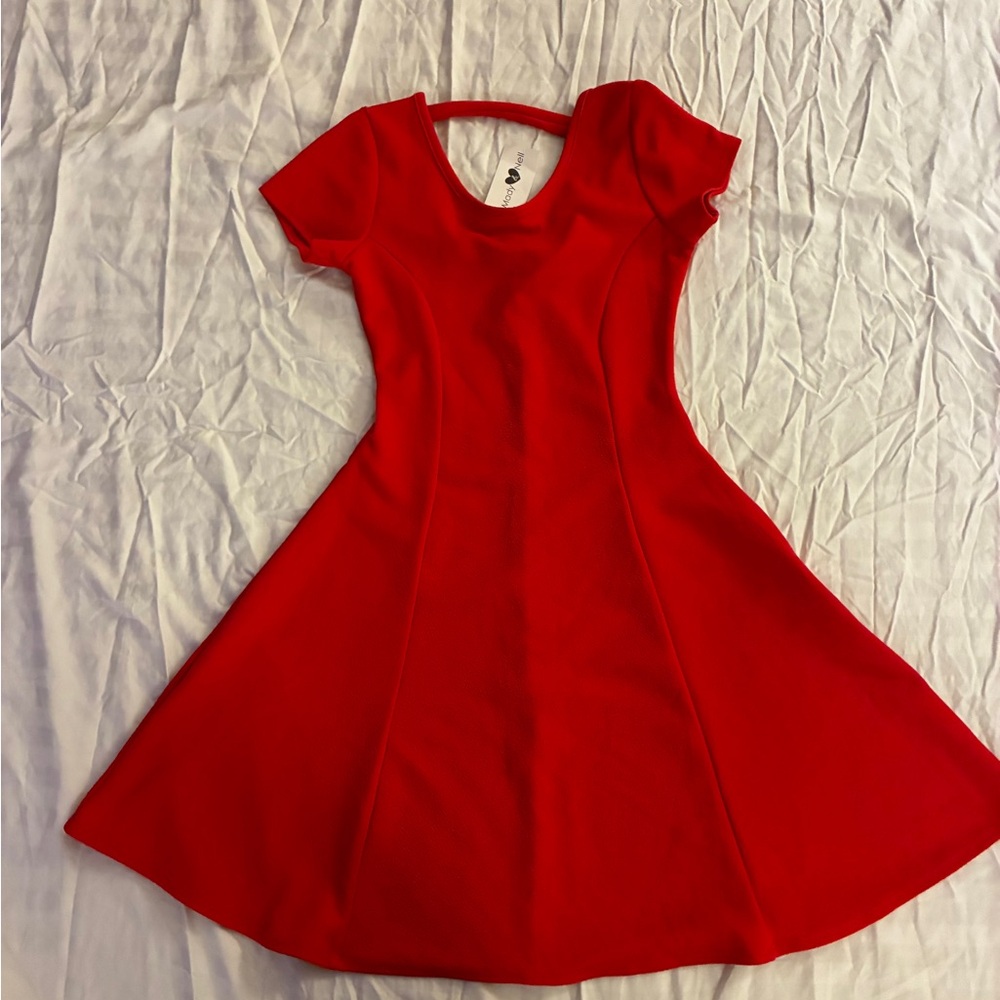 Mady & Nell Red Skater Dress - Picture 3 of 5